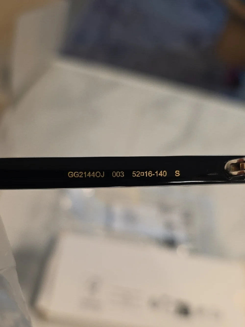 Gucci Black Frames with Gold Temple Accents Women's Glasses GG21440J - Picture 3 of 12